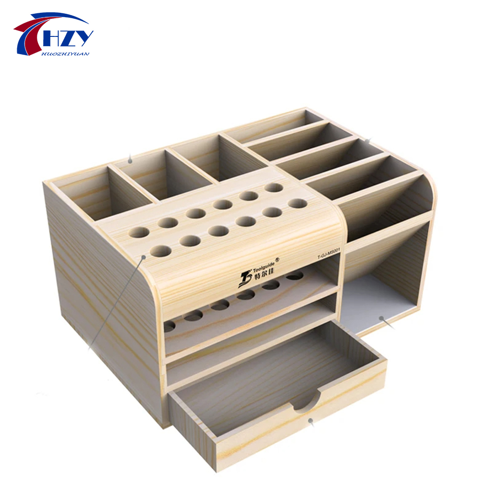 Diy Electronics Repair Kit - Toolguide Wooden Storage Box Screwdriver Tweezers