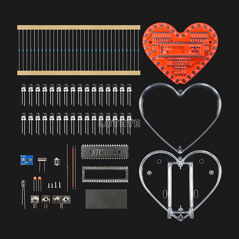 Diy Electronics Hobby - RGB Colorful Flowing Water Light Heart-shaped