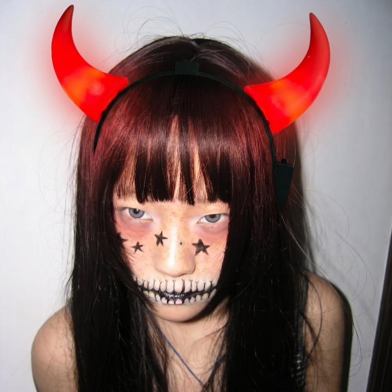 LED Devil Horns Headband Light - огляд і ціна Diy Halloween Electronics
