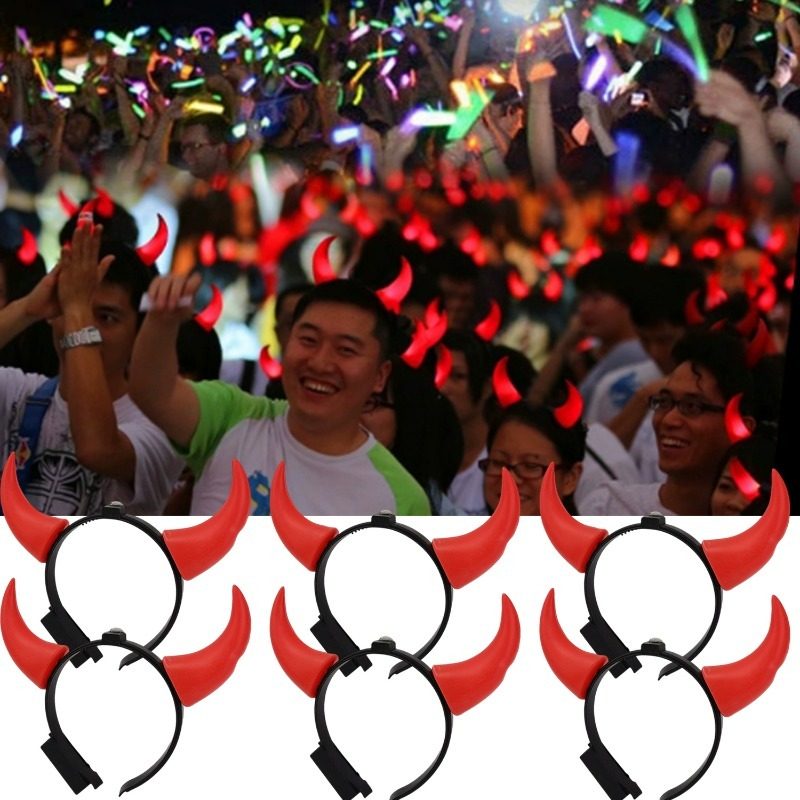 LED Devil Horns Headband Light - огляд і ціна Diy Halloween Electronics