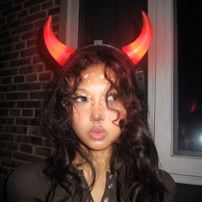 LED Devil Horns Headband Light - огляд і ціна Diy Halloween Electronics