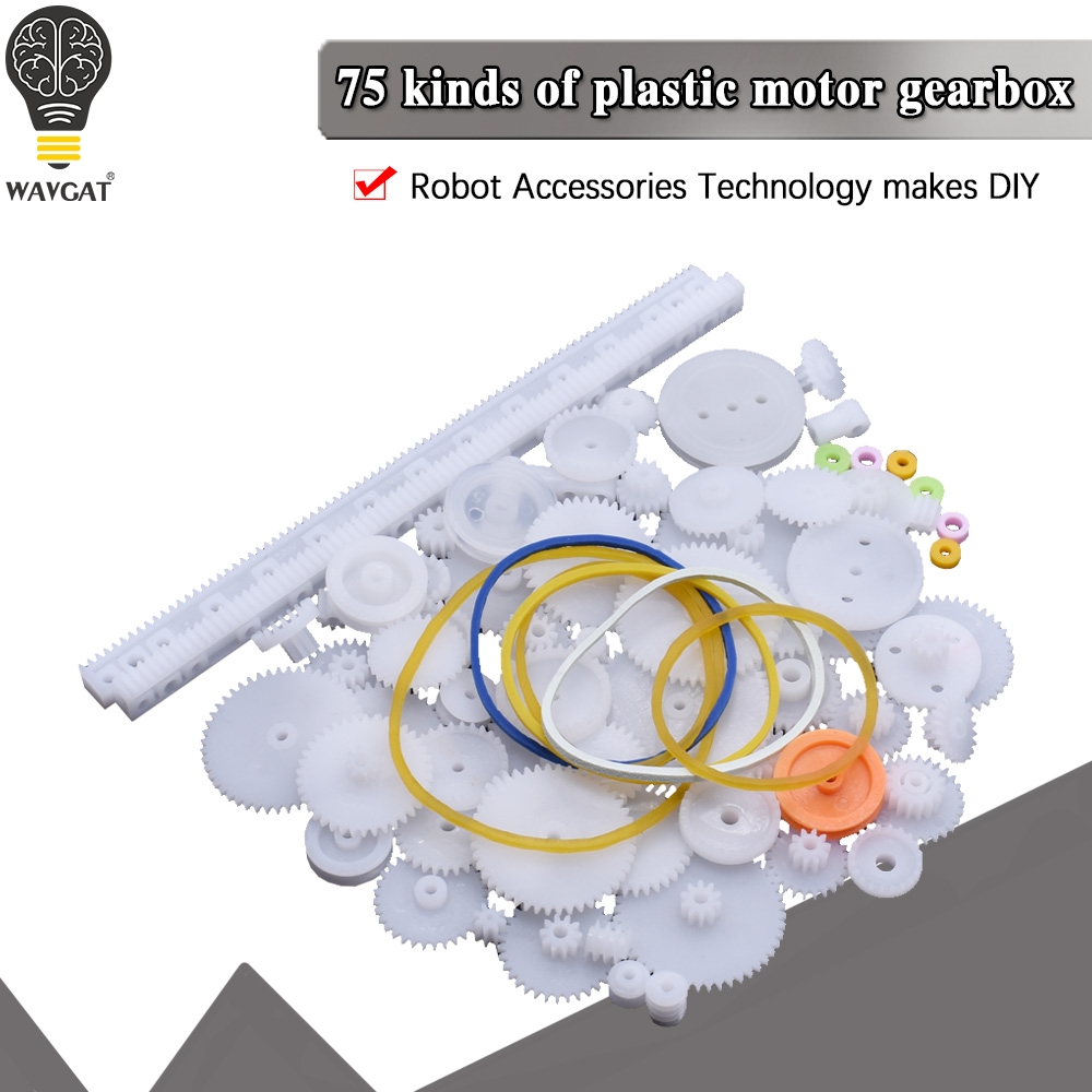 WAVGAT 75PCS/lot Plastic Gear, - огляд і ціна Diy Electronics Rack
