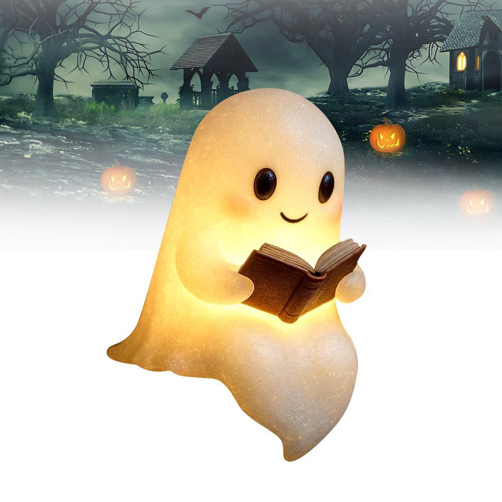 New Cute Ghost Reading Book La - огляд і ціна Diy Halloween Electronics