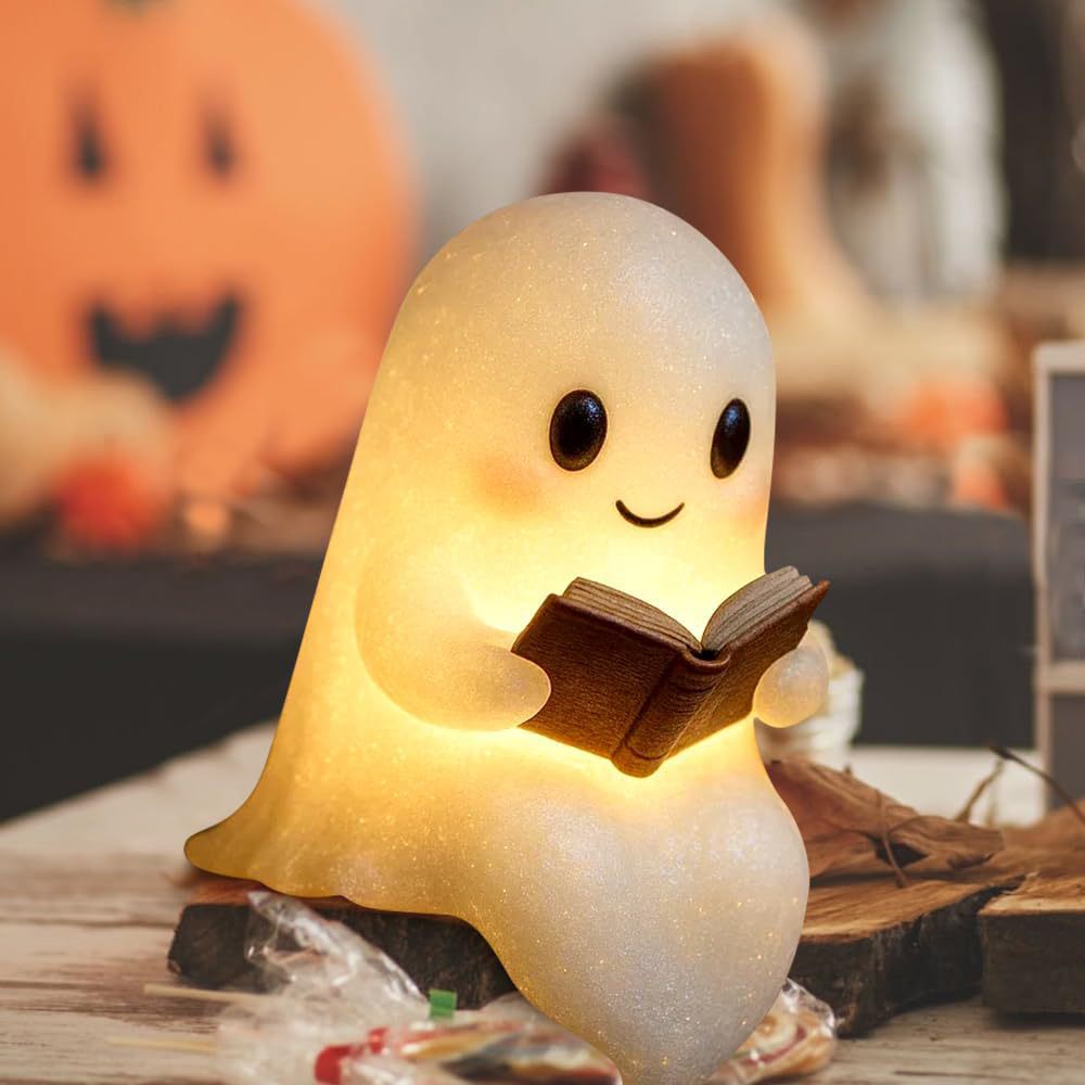 New Cute Ghost Reading Book La - огляд і ціна Diy Halloween Electronics