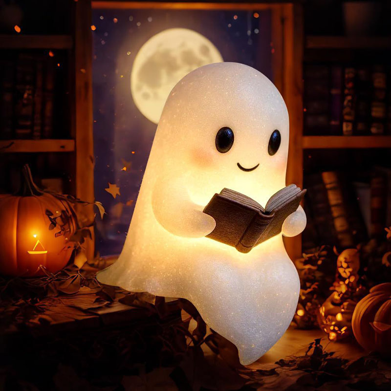 New Cute Ghost Reading Book La - огляд і ціна Diy Halloween Electronics