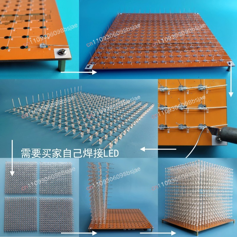 3D16MINI Light Cube Kit 16X16X - огляд і ціна Diy Electronics Kits