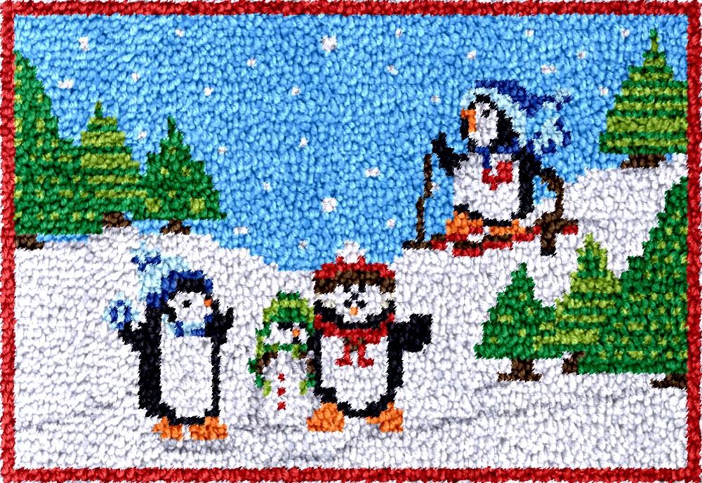 penguins Latch Hook Rug Kits w - огляд і ціна Diy Electronics Kits For Adults