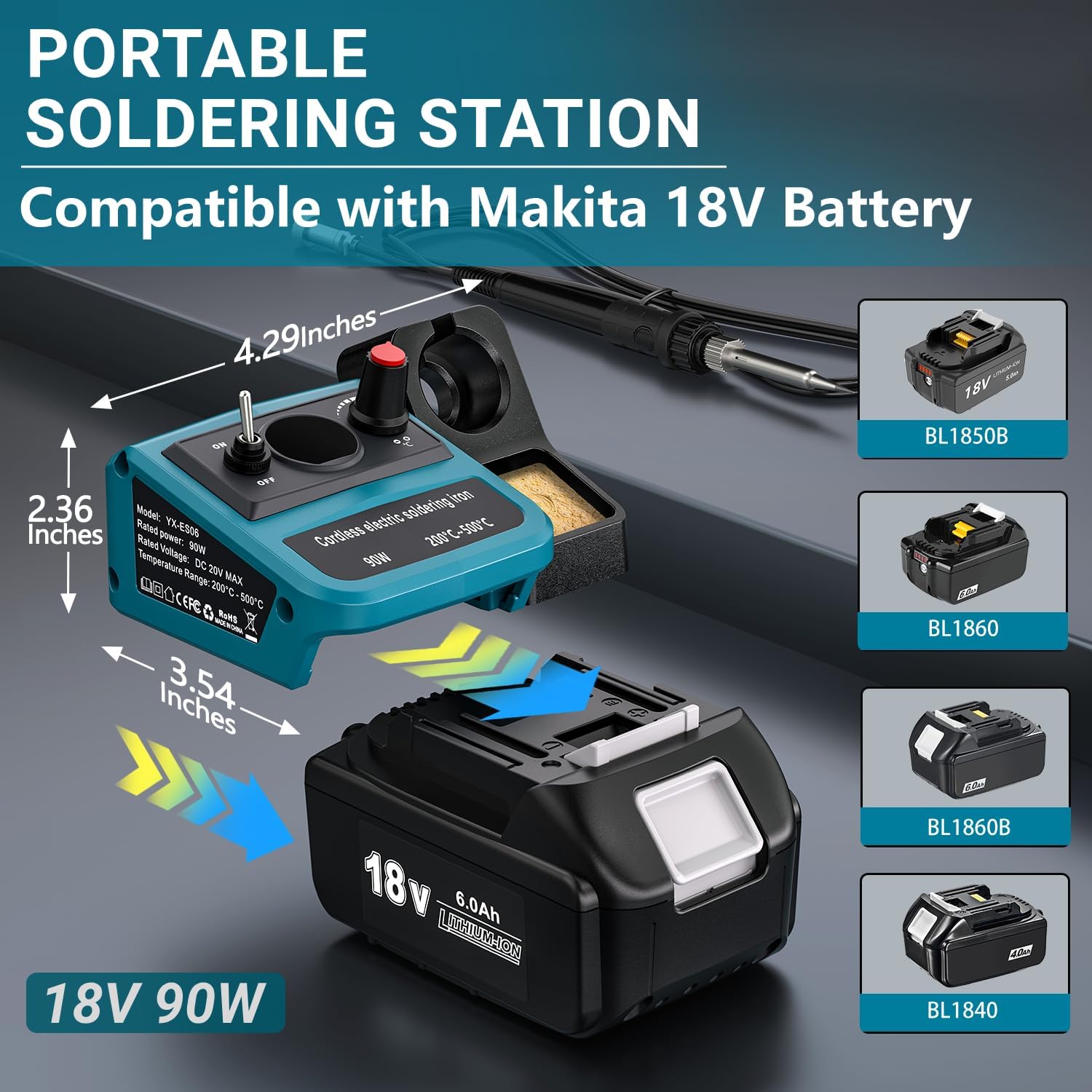 90W LED Digital Cordless Solde - огляд і ціна Diy Electronics Organizer