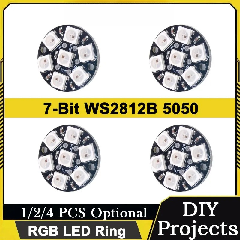 7-Pixel WS2812 5050 RGB LED Ri - огляд і ціна Diy Electronics Address