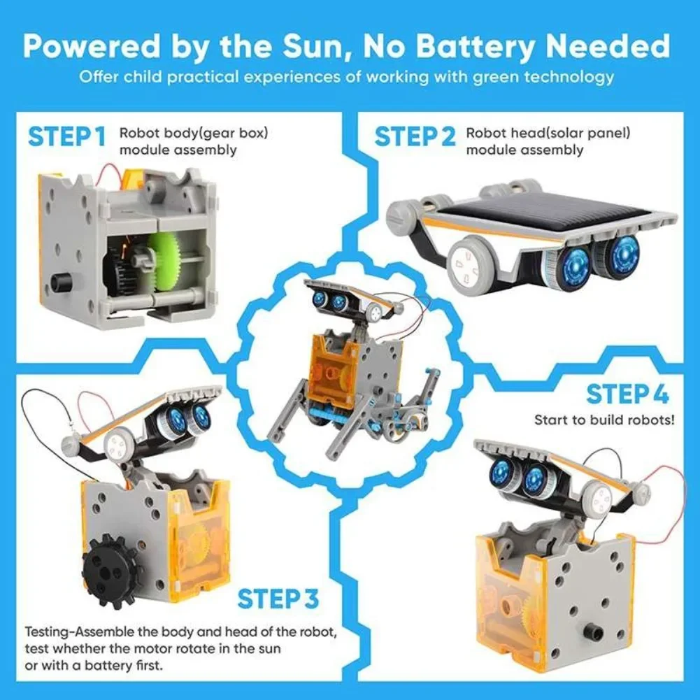 13 in 1 Solar Powered Robot Sc - огляд і ціна Diy Electronics Organizer