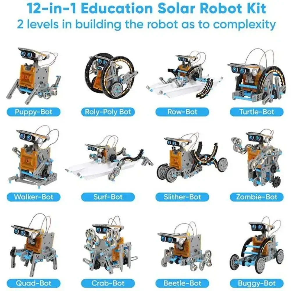 13 in 1 Solar Powered Robot Sc - огляд і ціна Diy Electronics Organizer